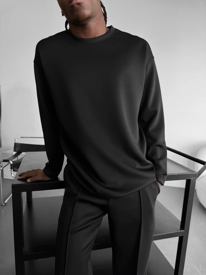Oversize Dykarsweatshirt - Svart