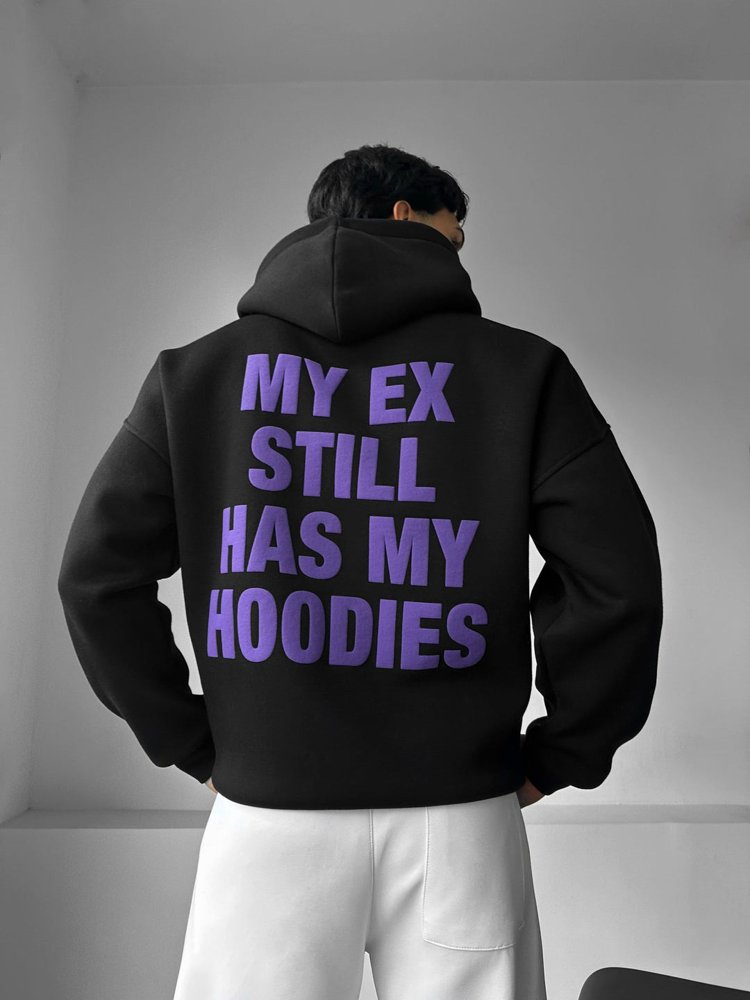 Oversize EX Del II Hoodie - Svart och Lila