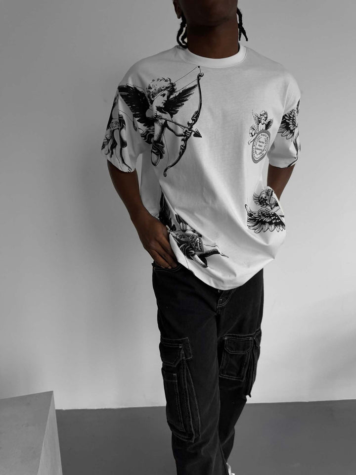 Oversize Guardian Angels T-Shirt - Ecru