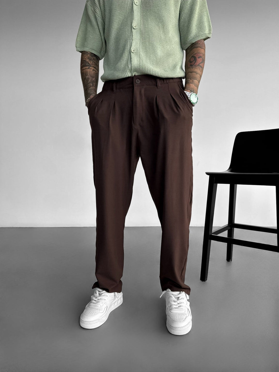 Baggy Chino Byxor - Brun