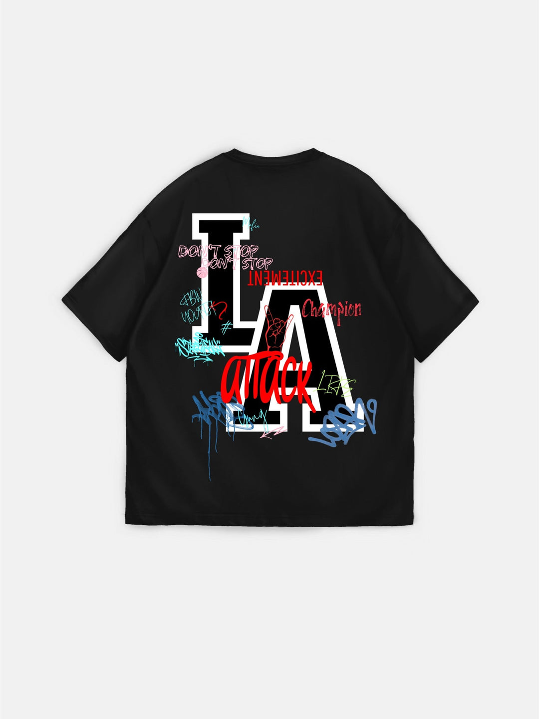 Oversize L.A T-shirt - Svart