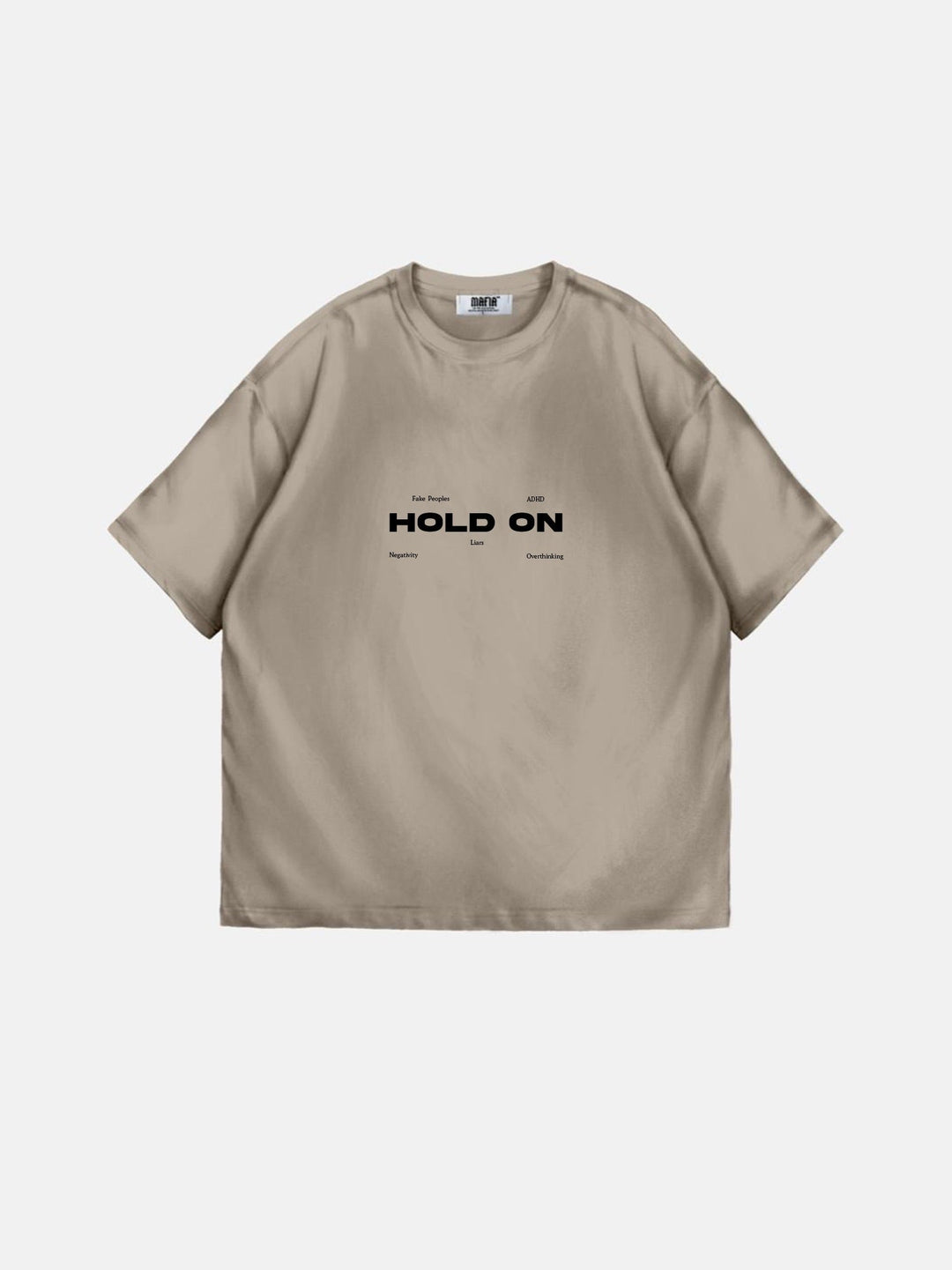 Oversize "Hold On" T-shirt - Beige