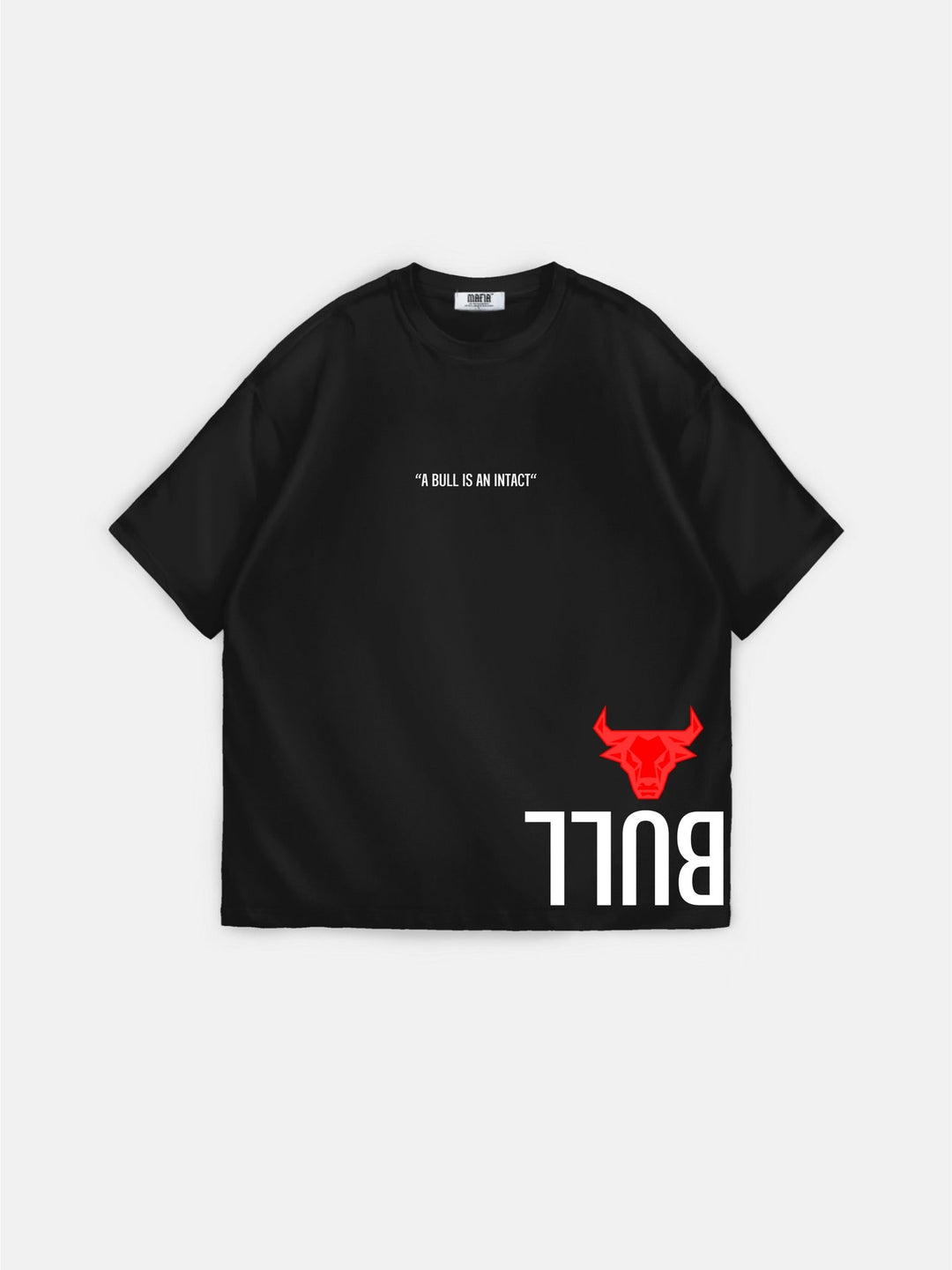 Oversize Bull T-shirt - Svart och Röd