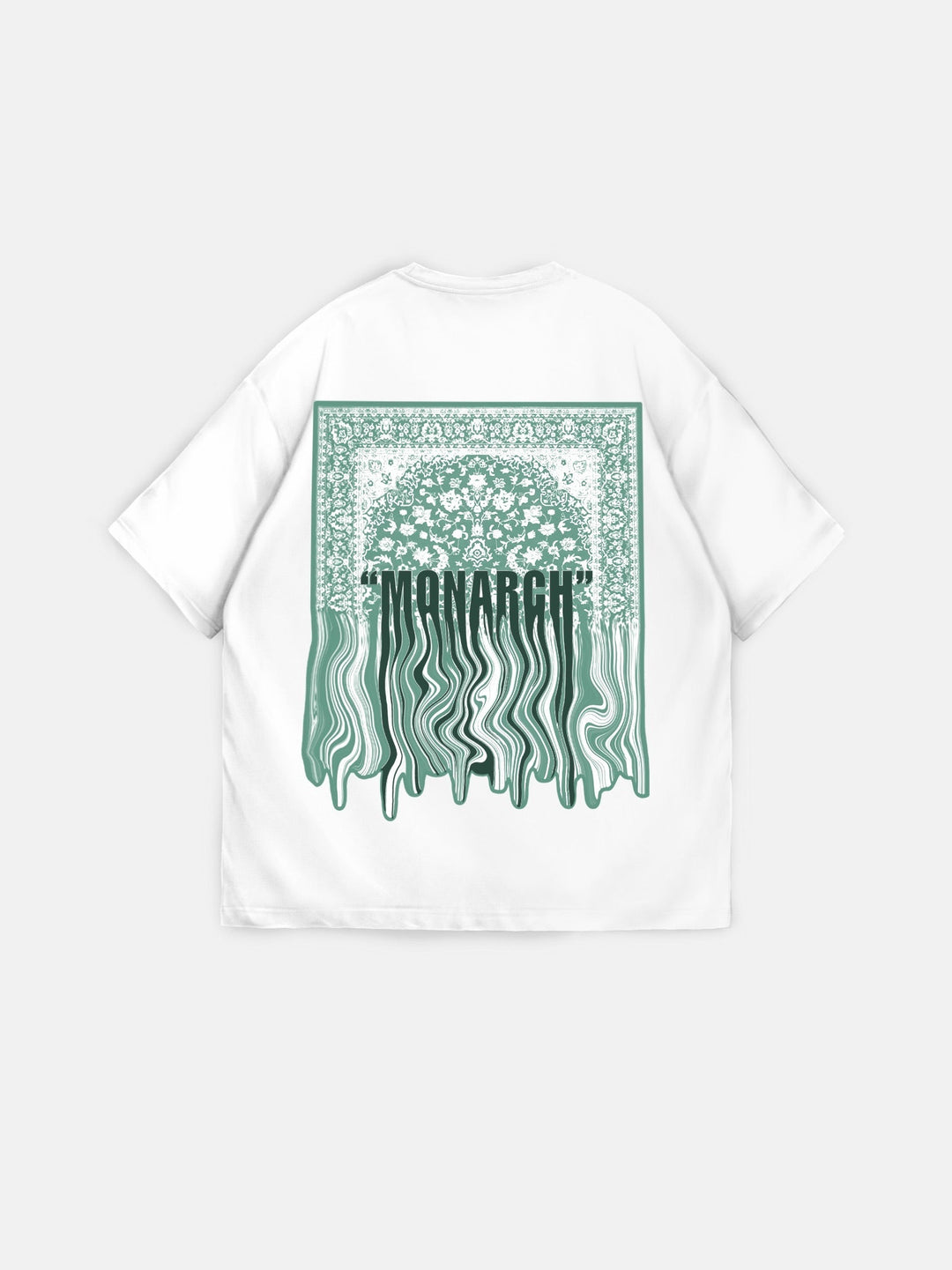 Oversize Monarch T-Shirt - Ecru och Grön