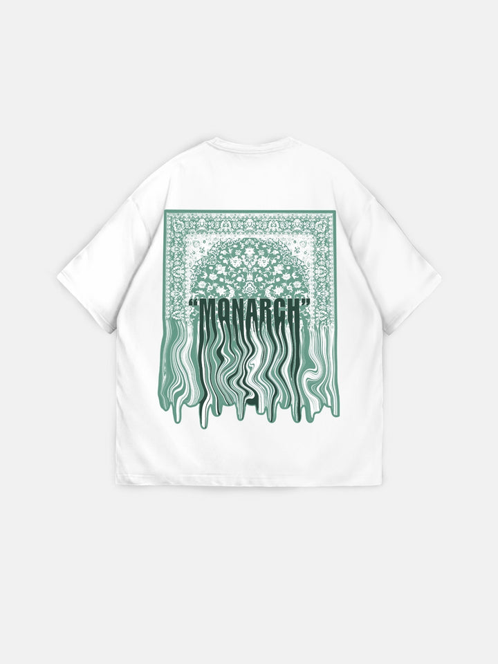 Oversize Monarch T-Shirt - Ecru och Grön