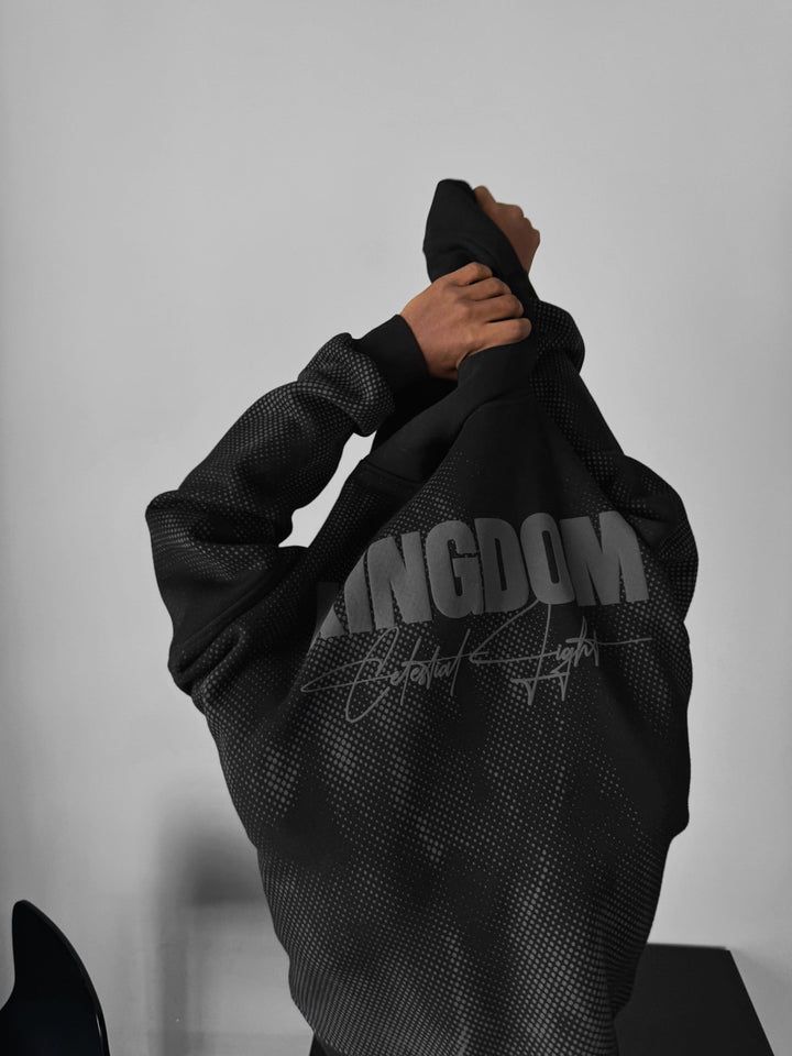 Oversize Kingdom Hoodie - Svart och Antracit