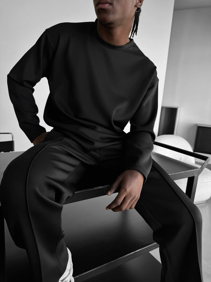 Oversize Dykarsweatshirt - Svart