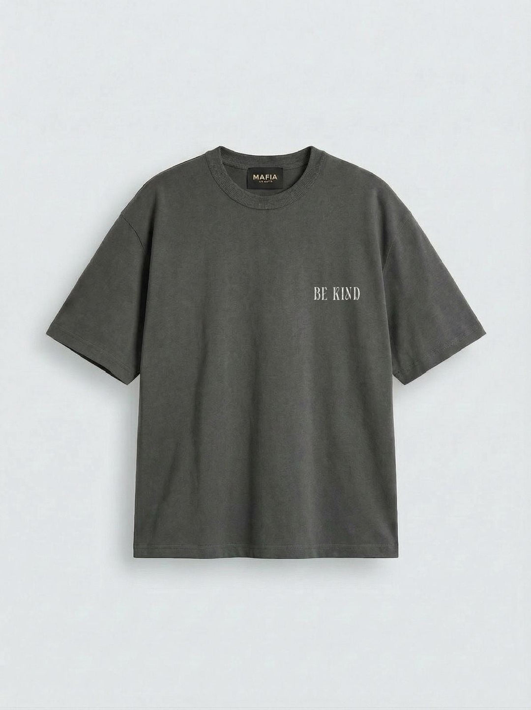 Oversize Be Kind T-shirt - Antracit