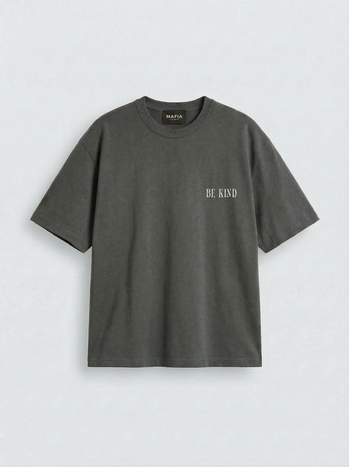 Oversize Be Kind T-shirt - Antracit