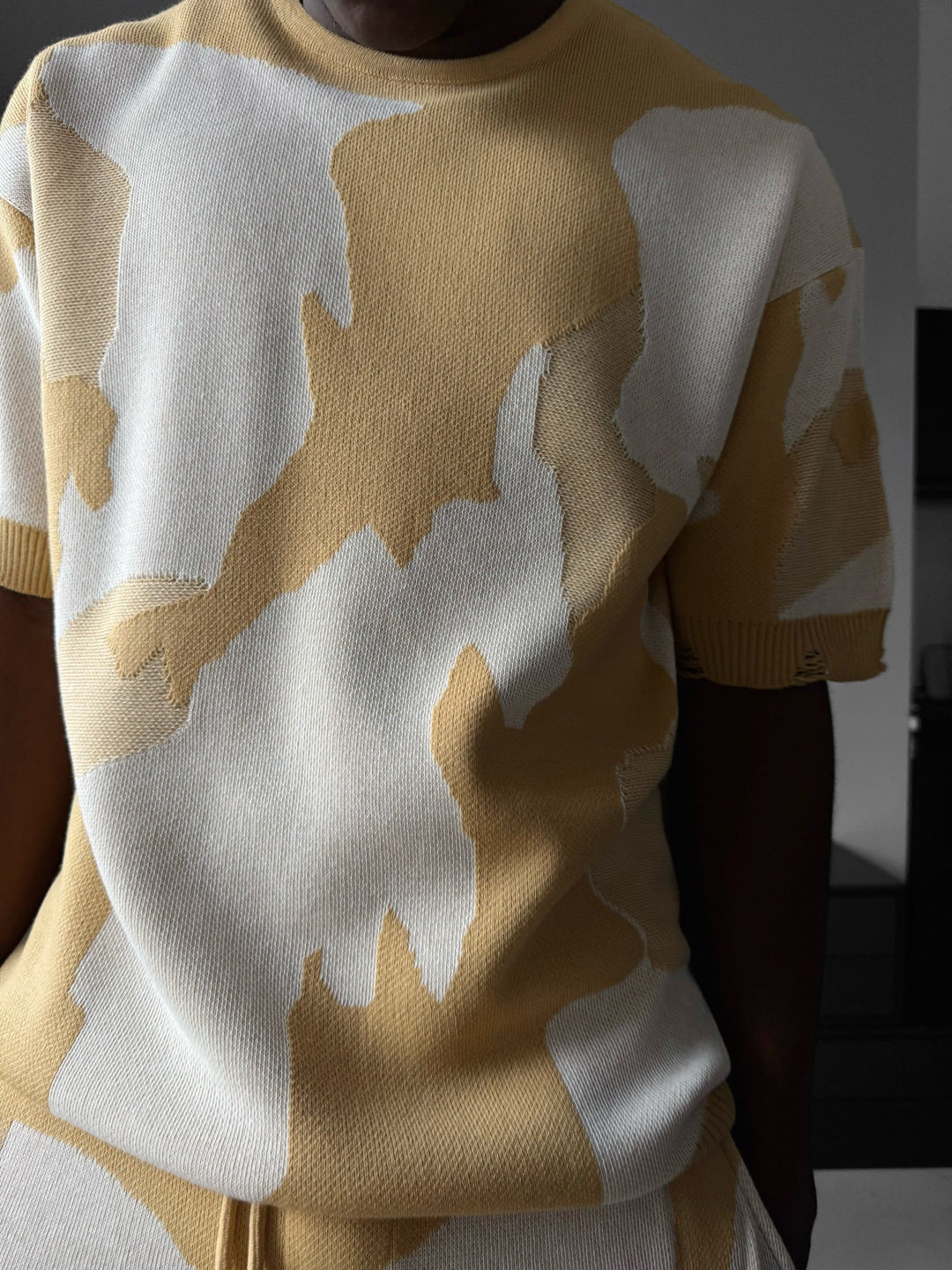 Oversize Alpenglow Stickad T-shirt - Beige
