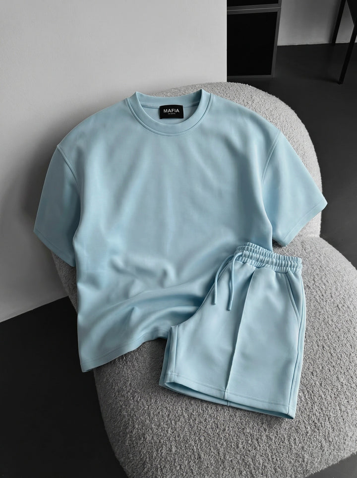 Regular Fit Diver T-shirt - Babyblå