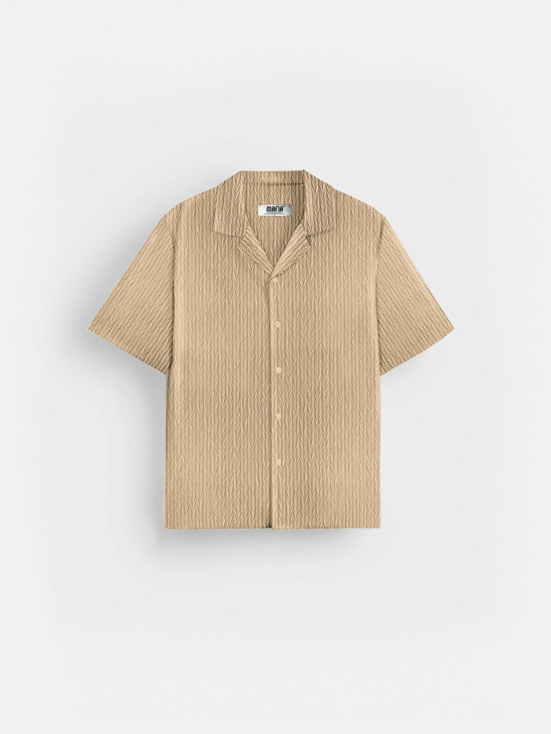 Oversize Strukturerad Skjorta - Mandel Buff