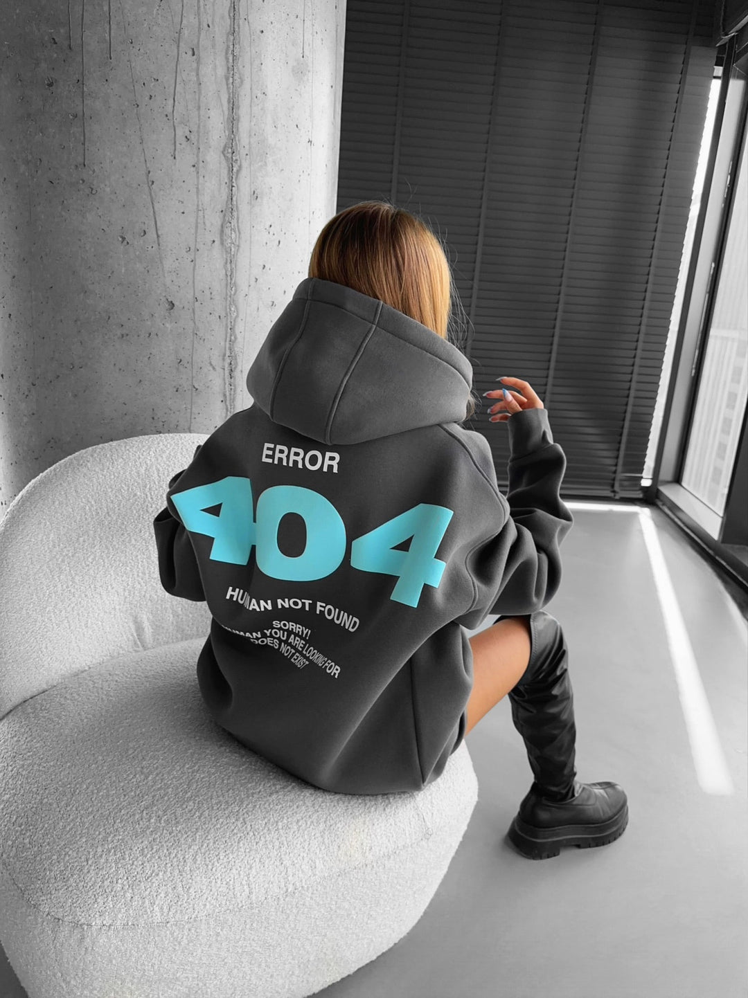 Oversize 404 Hoodie - Antracit