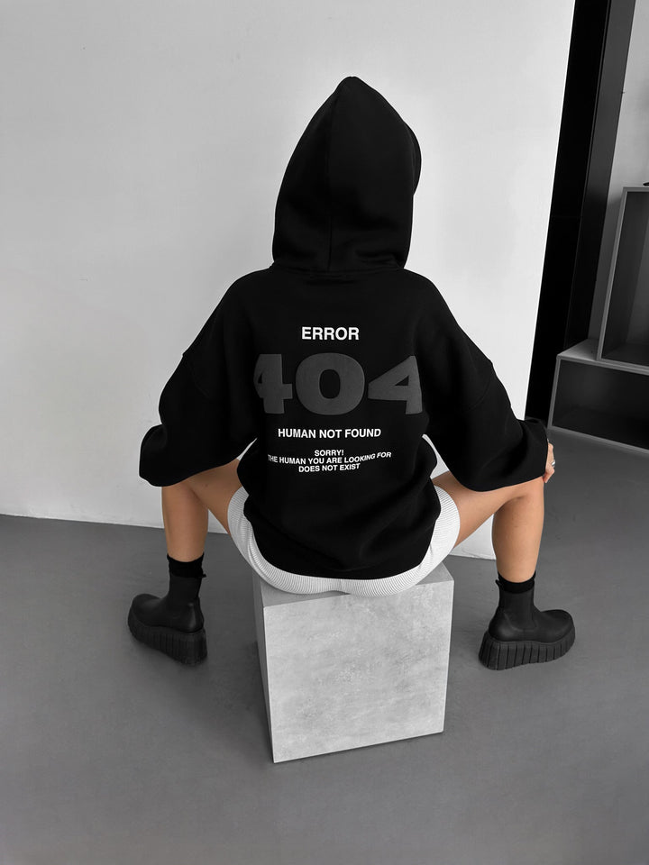 Oversize 404 Hoodie - Svart