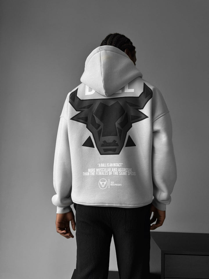 Överdimensionerad Bull Hoodie - Svampgrå