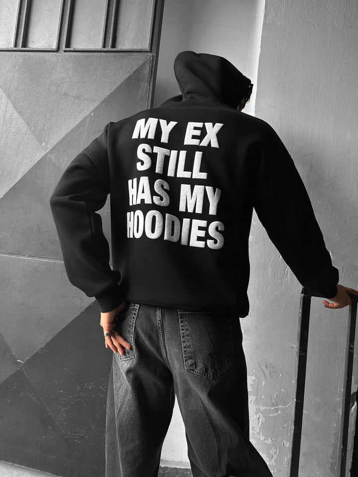 Oversize EX Del II Hoodie - Svart och Vit