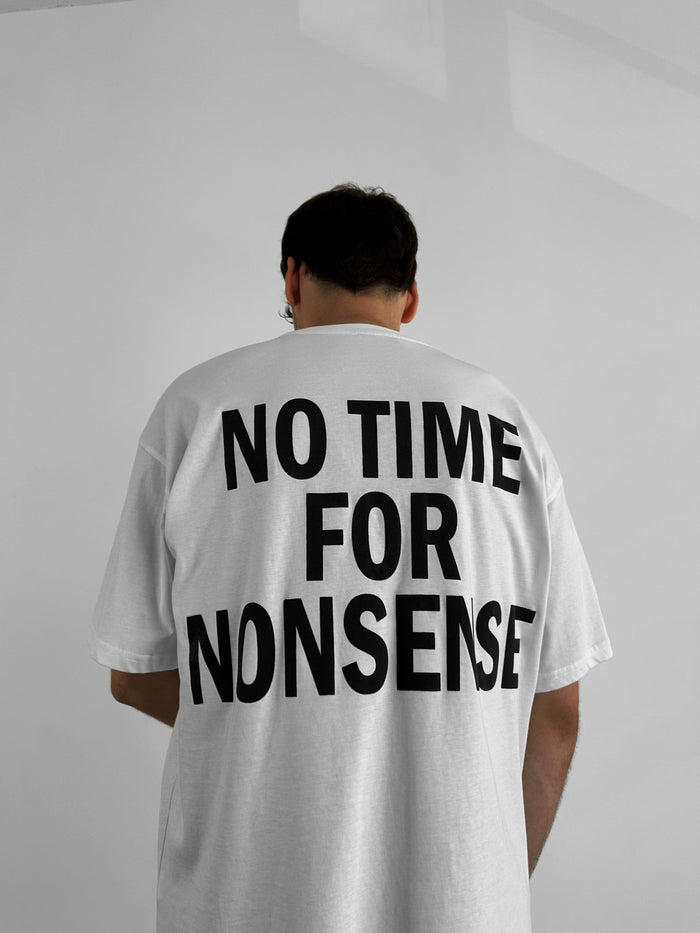Oversize Nonsense T-shirt - Ecru