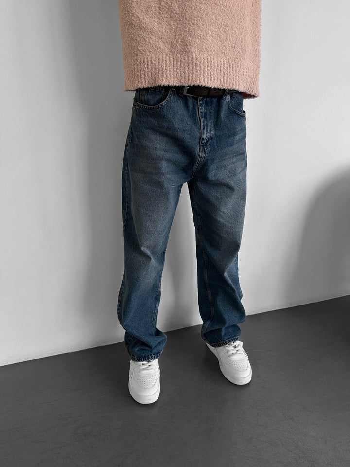 Relax Baggy Fit Jeans - Mörkblå