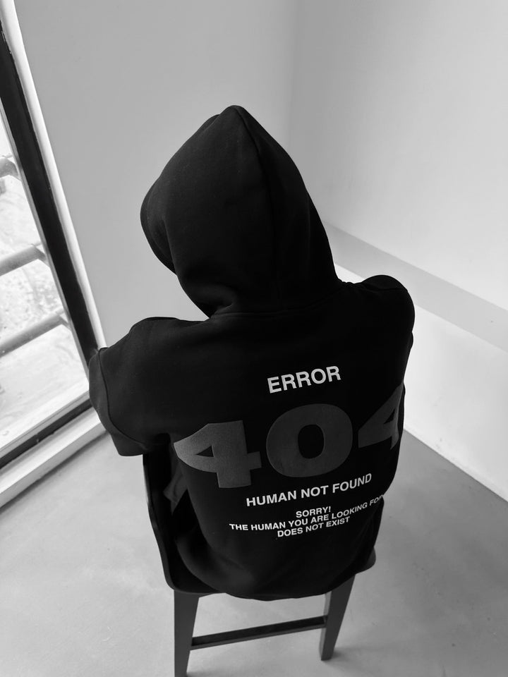 Oversize 404 Hoodie - Svart