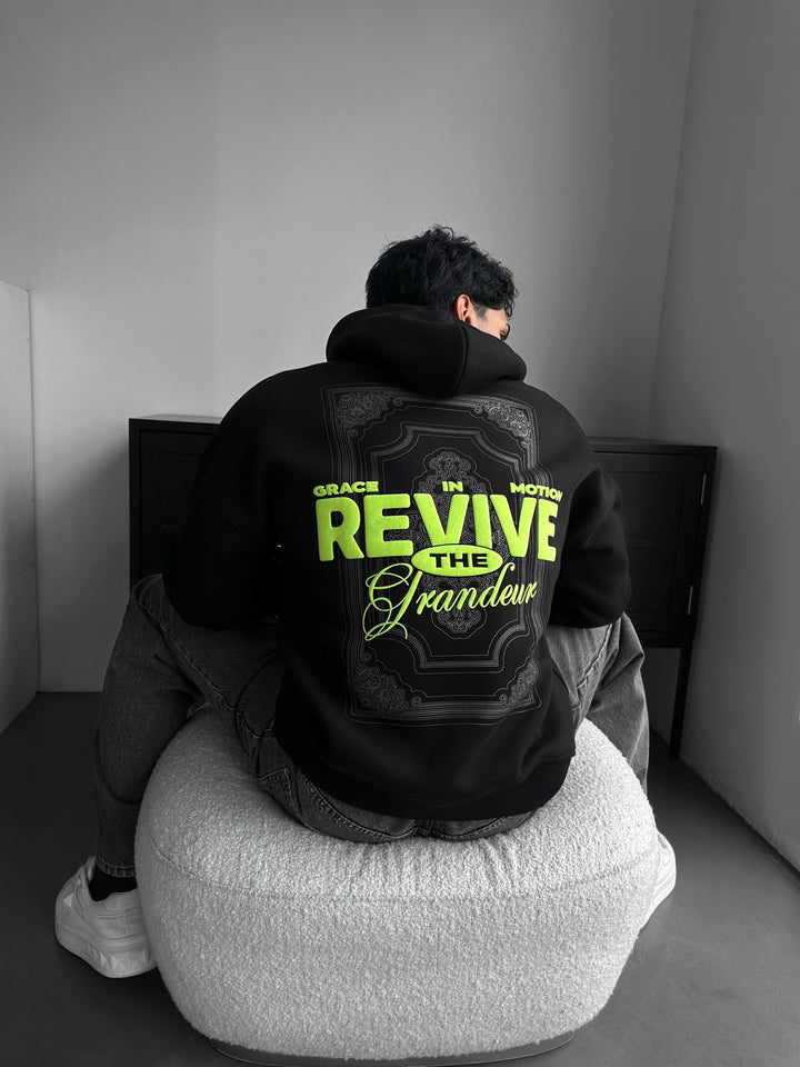 Oversize Revive Hoodie - Svart