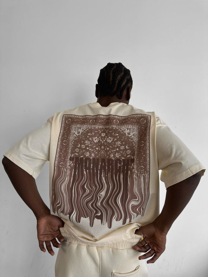 Oversize Monarch T-shirt - Antik Vit