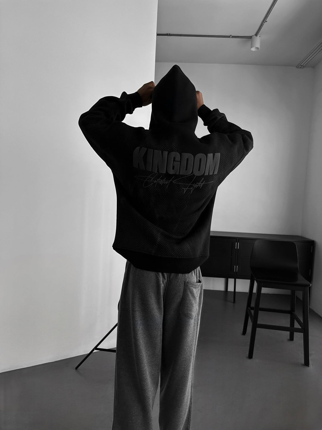 Oversize Kingdom Hoodie - Svart och Antracit