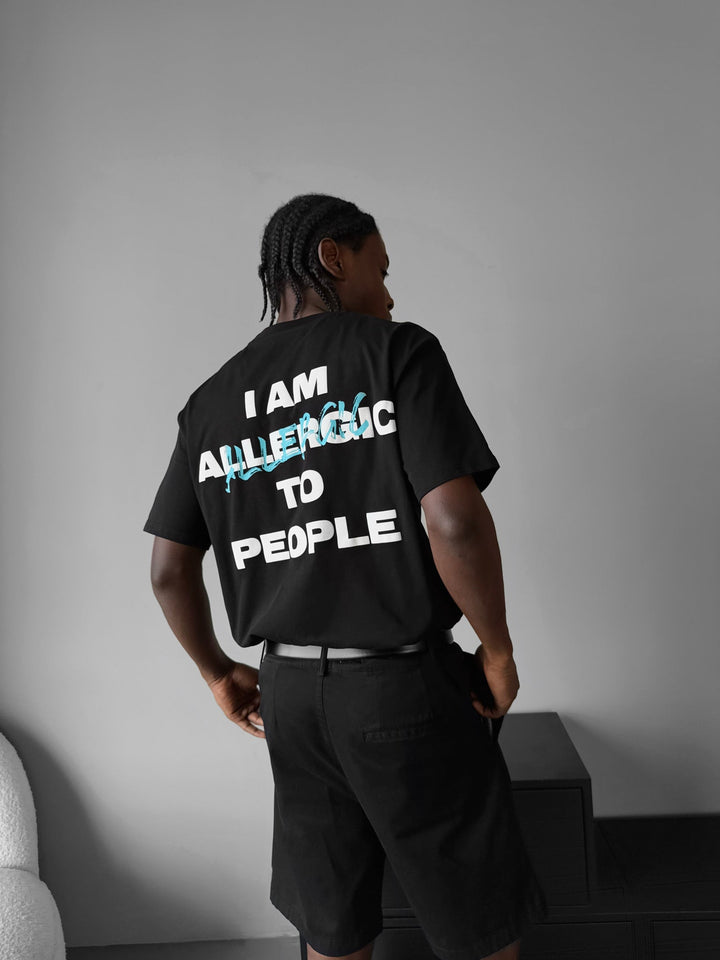 Överdimensionerad Allergisk T-shirt - Svart