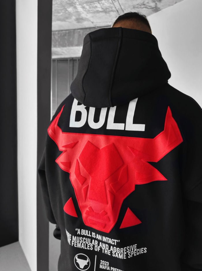 Oversize Bull Hoodie - Svart
