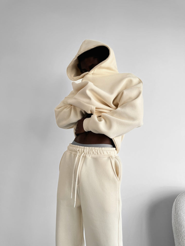 Oversize Basic Hoodie - Antik Vit