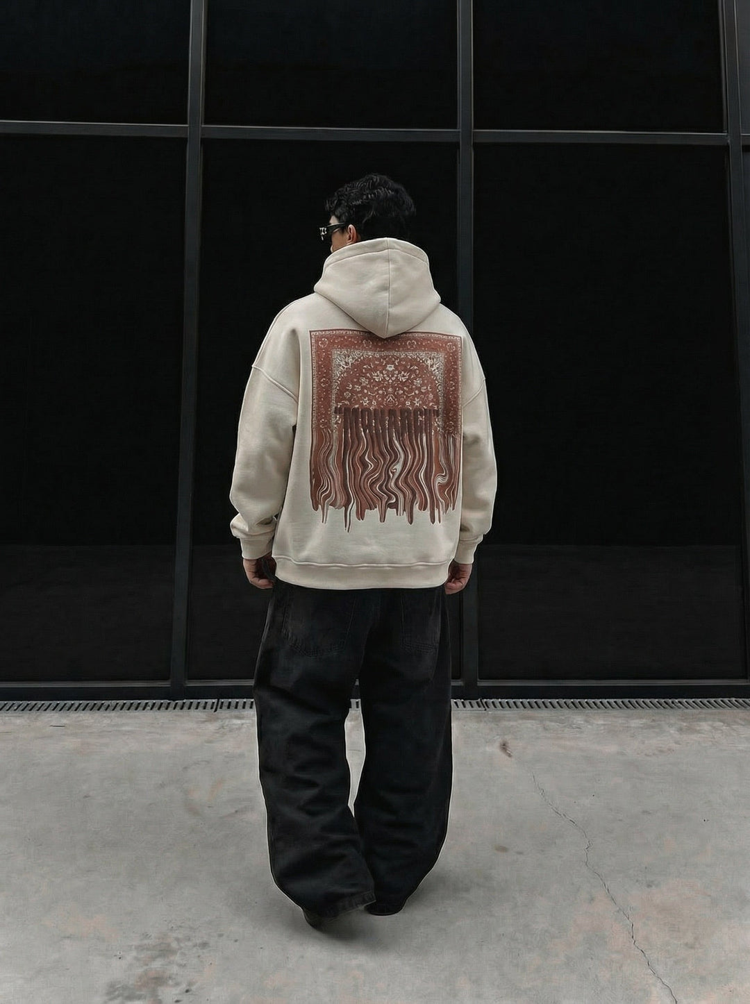 Oversize Monarch Hoodie - Beige