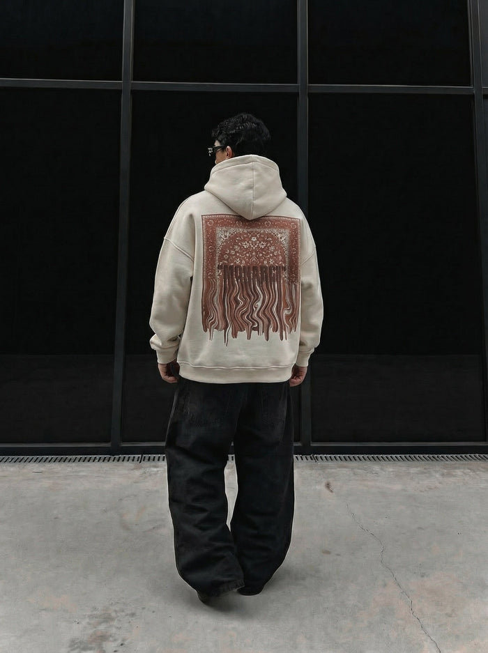Oversize Monarch Hoodie - Beige