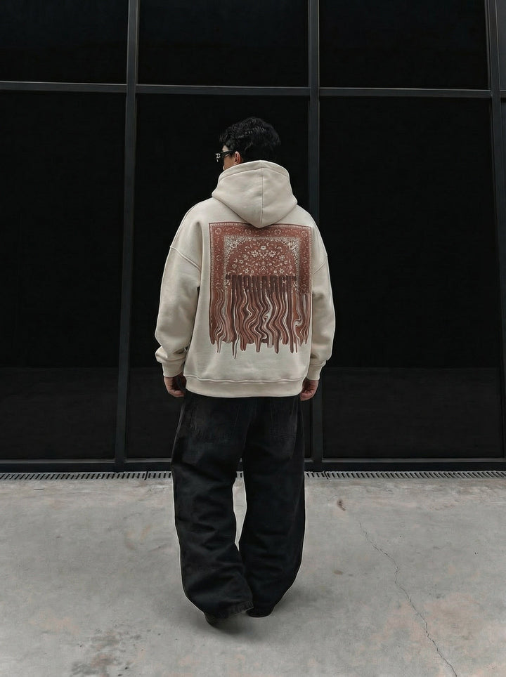 Oversize Monarch Hoodie - Beige