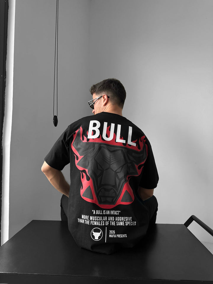 Oversize Fired Bull T-shirt - Svart