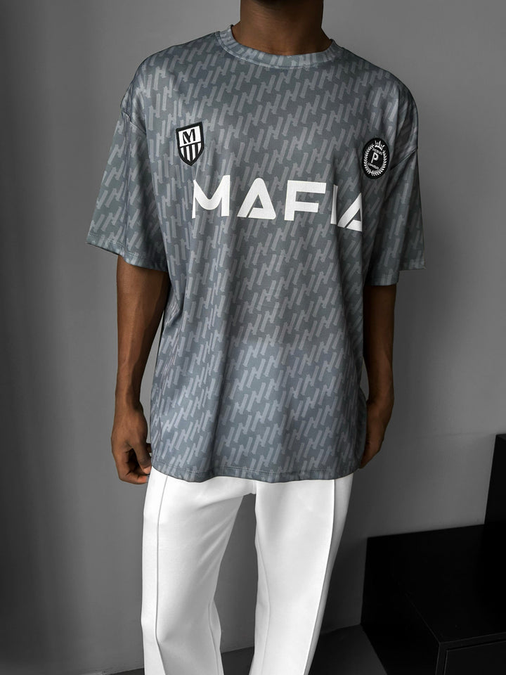 Oversize Mafia Tröja T-Shirt - Antracit