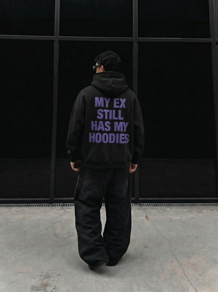 Oversize EX Del II Hoodie - Svart och Lila