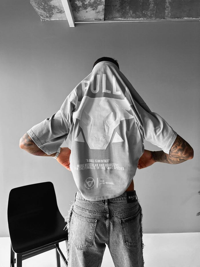 Oversize Bull T-shirt - Grå