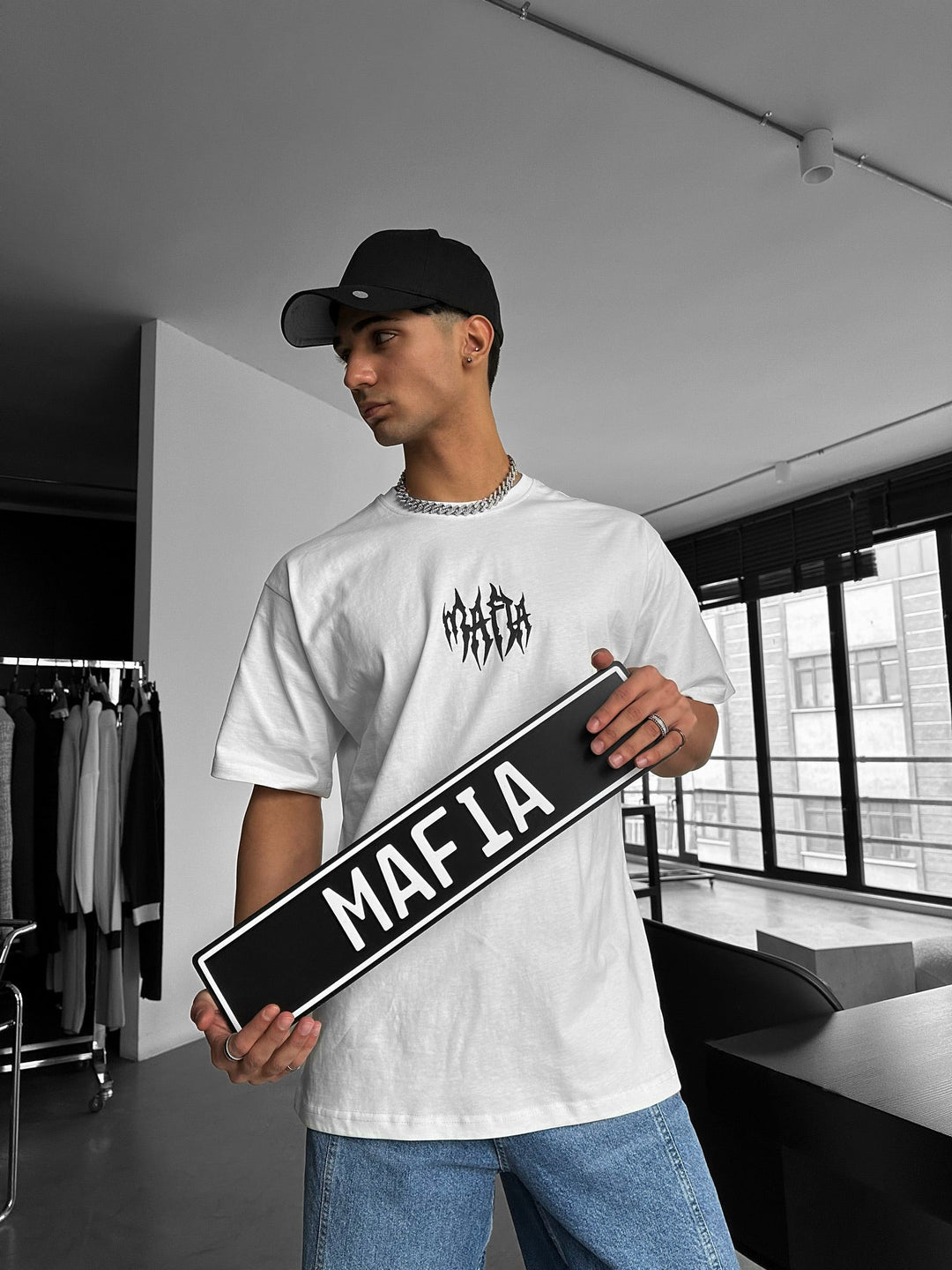 Oversize Tribal T-shirt - Ecru