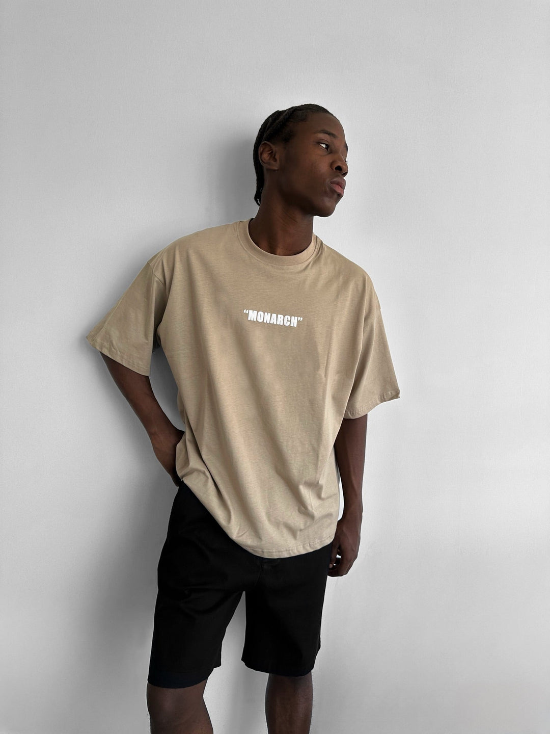 Oversize Monarch T-Shirt - Beige