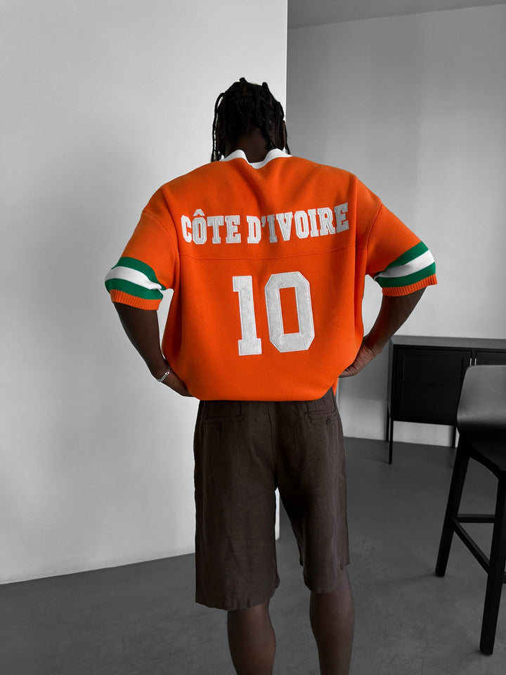 Oversize Côte d’Ivoire Stickad T-shirt - Orange