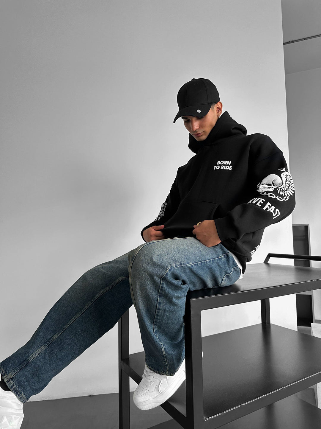 Oversize Ride to Survive Hoodie - Svart
