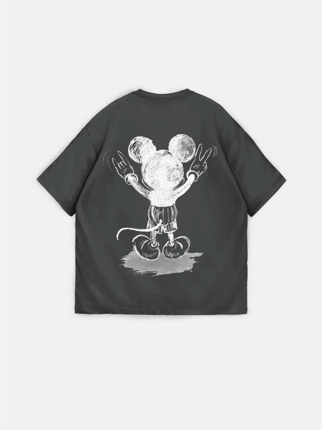 Oversize Mus T-shirt - Antracit
