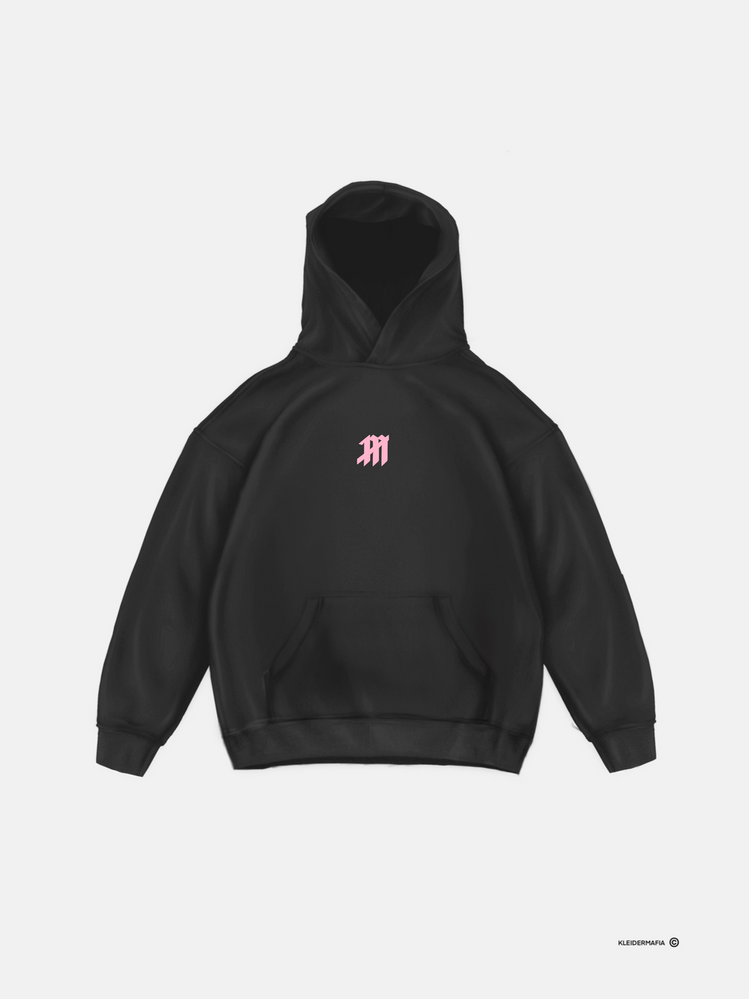 Oversize Musse Hoodie - Svart och Rosa