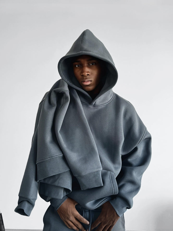 Oversize Basic Hoodie - Stormigt Väder
