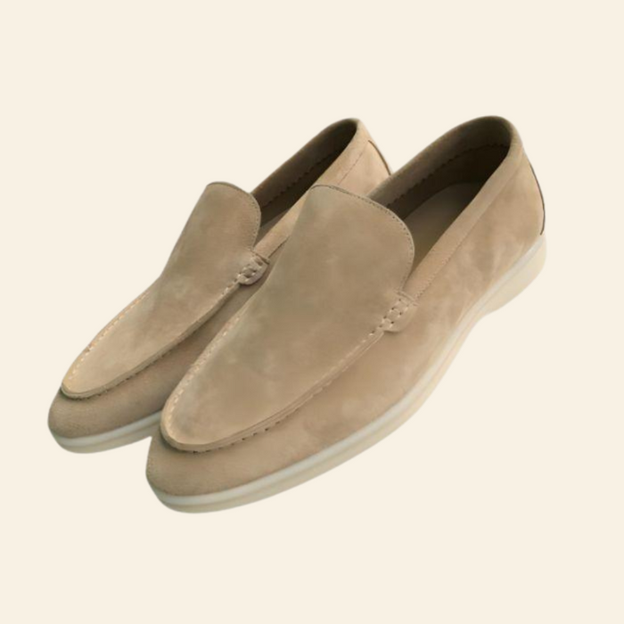 Herr Loafers i Mockaimitation med Slip-On-Design