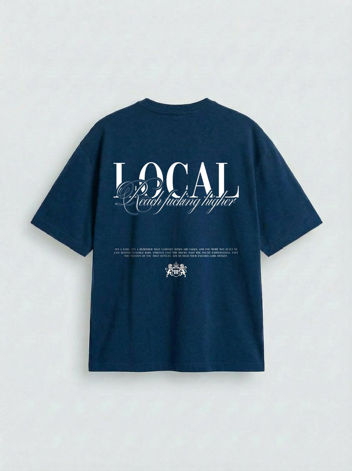 Oversize Lokal T-shirt - Navy Peony