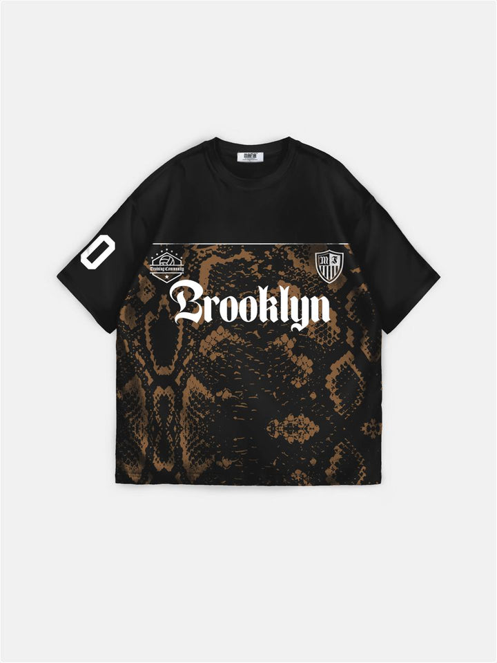 Oversize Brooklyn T-shirt - Svart och Brun