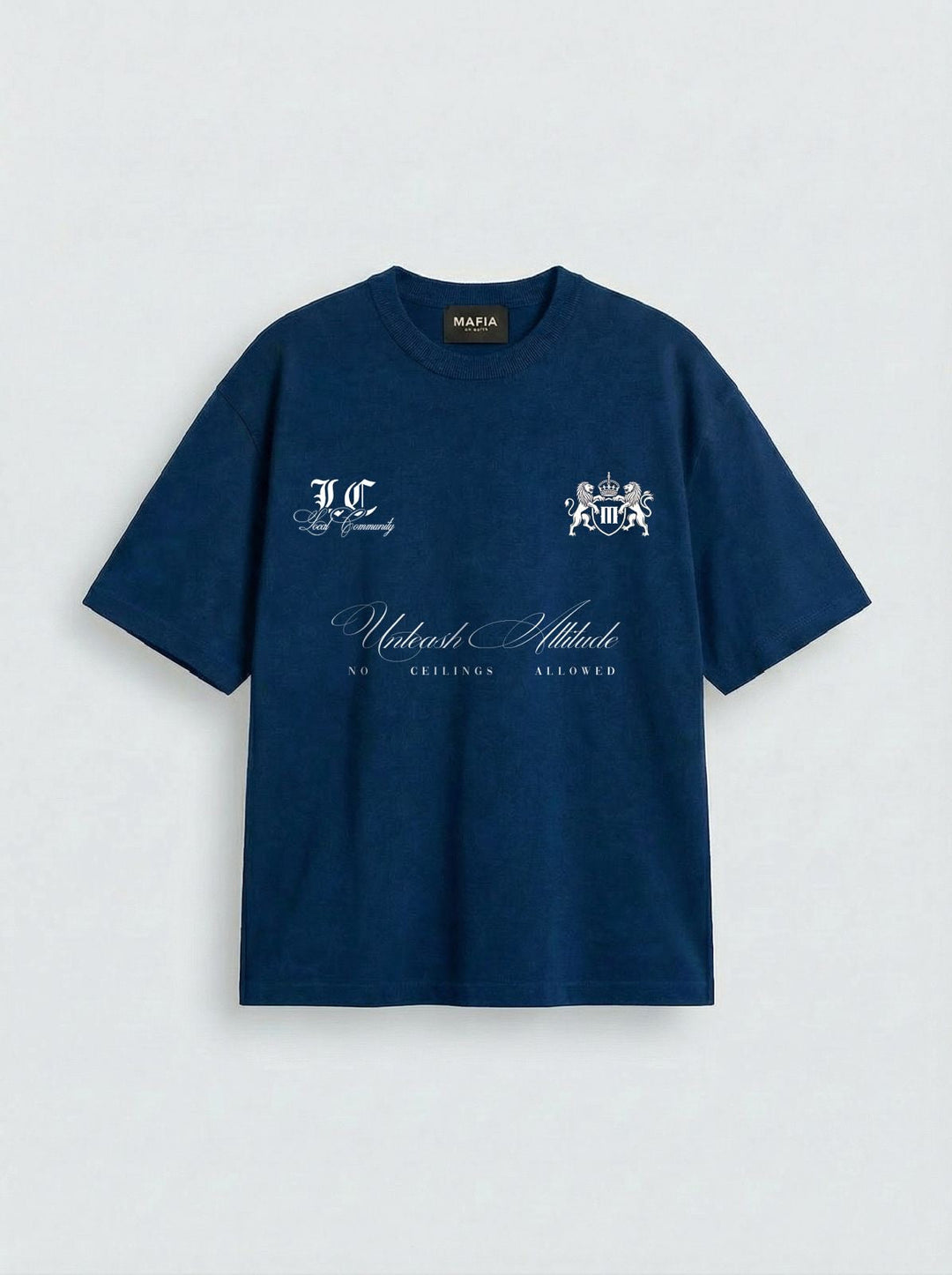 Oversize Lokal T-shirt - Navy Peony