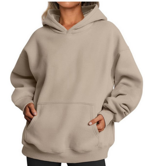 Oversize hoodie med fleecefoder