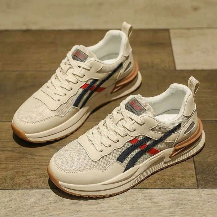 Sneakers med Mesh och Snörning Retro-Rand