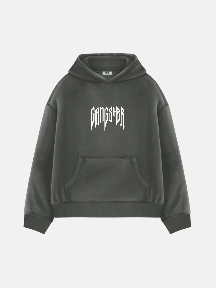 Oversize Gangster Hoodie - Antracit